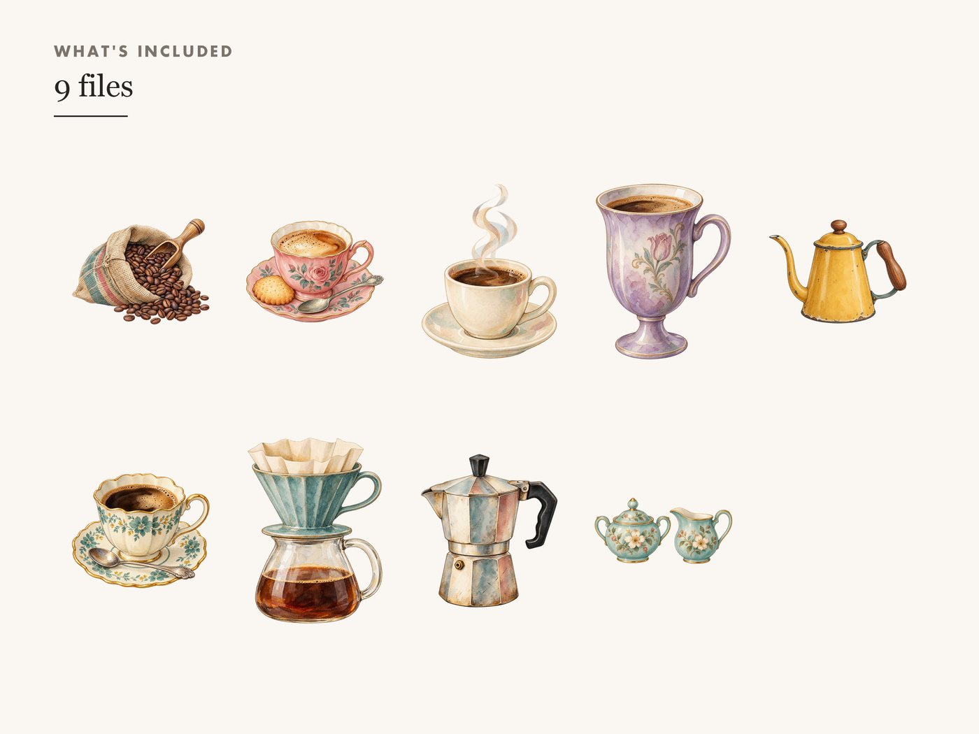 Porcelain Teacup and Saucer PNG Clipart Vintage China — whats included
