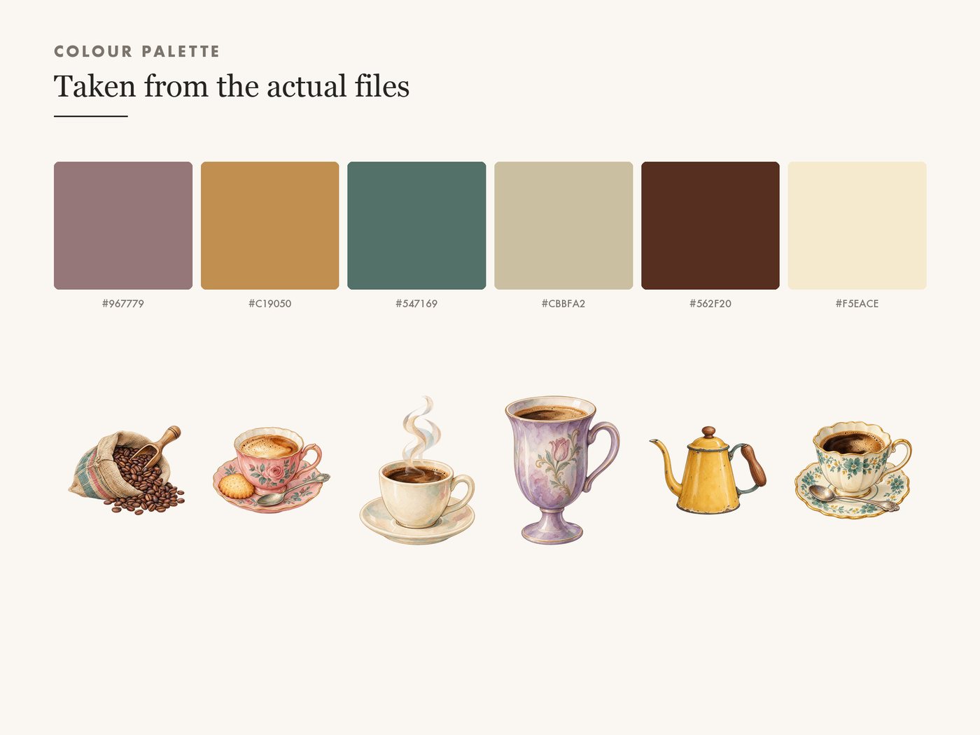 Porcelain Teacup and Saucer PNG Clipart Vintage China — colour palette