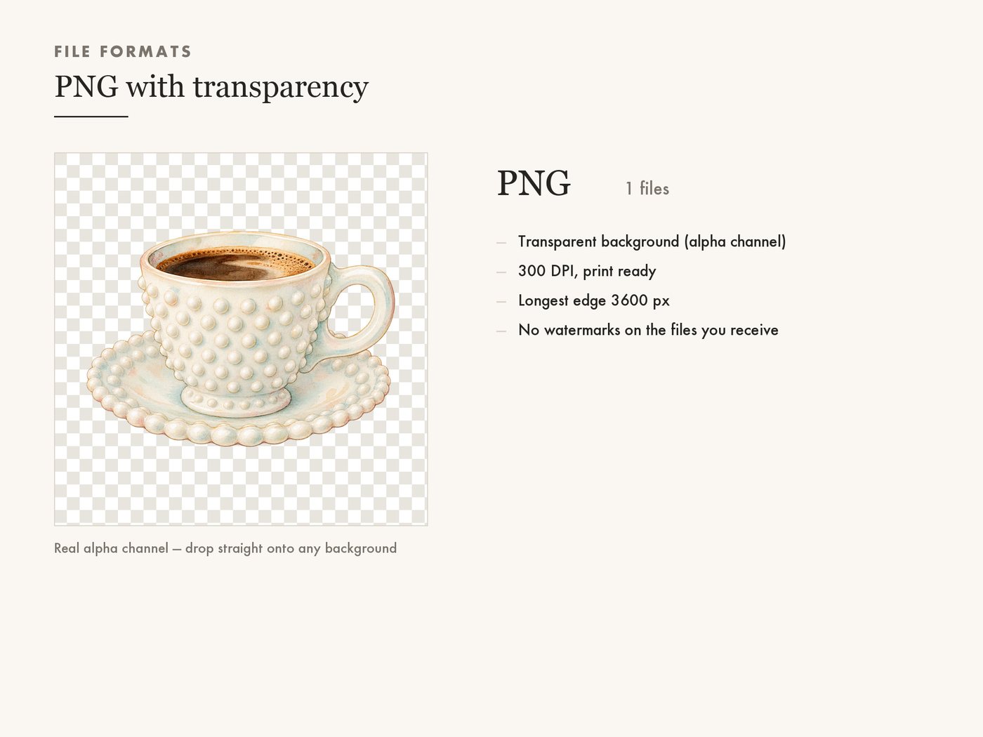 Vintage Milk Glass Cup PNG, Transparent Glassware Clipart — file formats