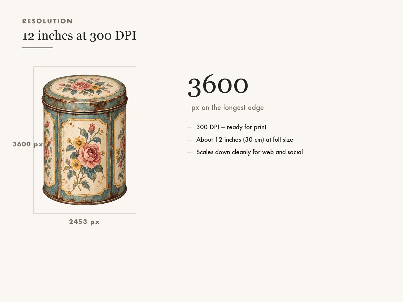 Tin Coffee Canister Clipart PNG, Vintage Kitchen Illustration — resolution